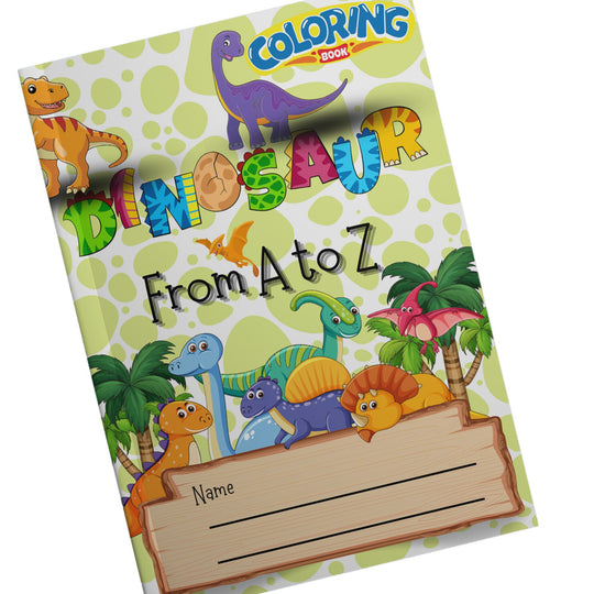 the cover of the A-Z Dino Coloring Book