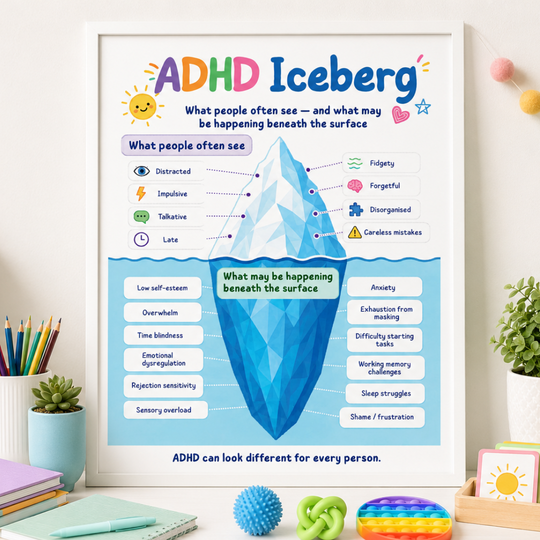 Free ADHD Iceberg Poster Printable