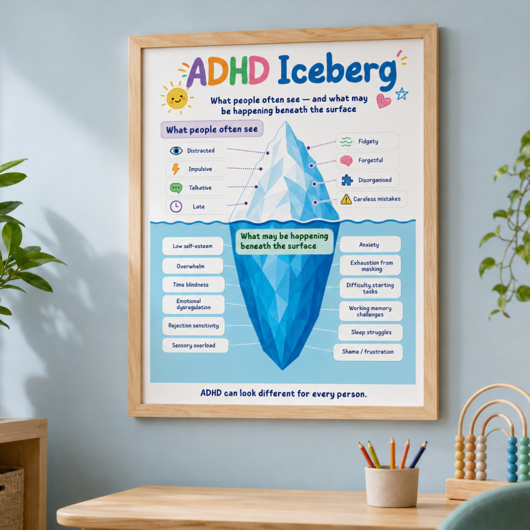 Free ADHD Iceberg Poster Printable