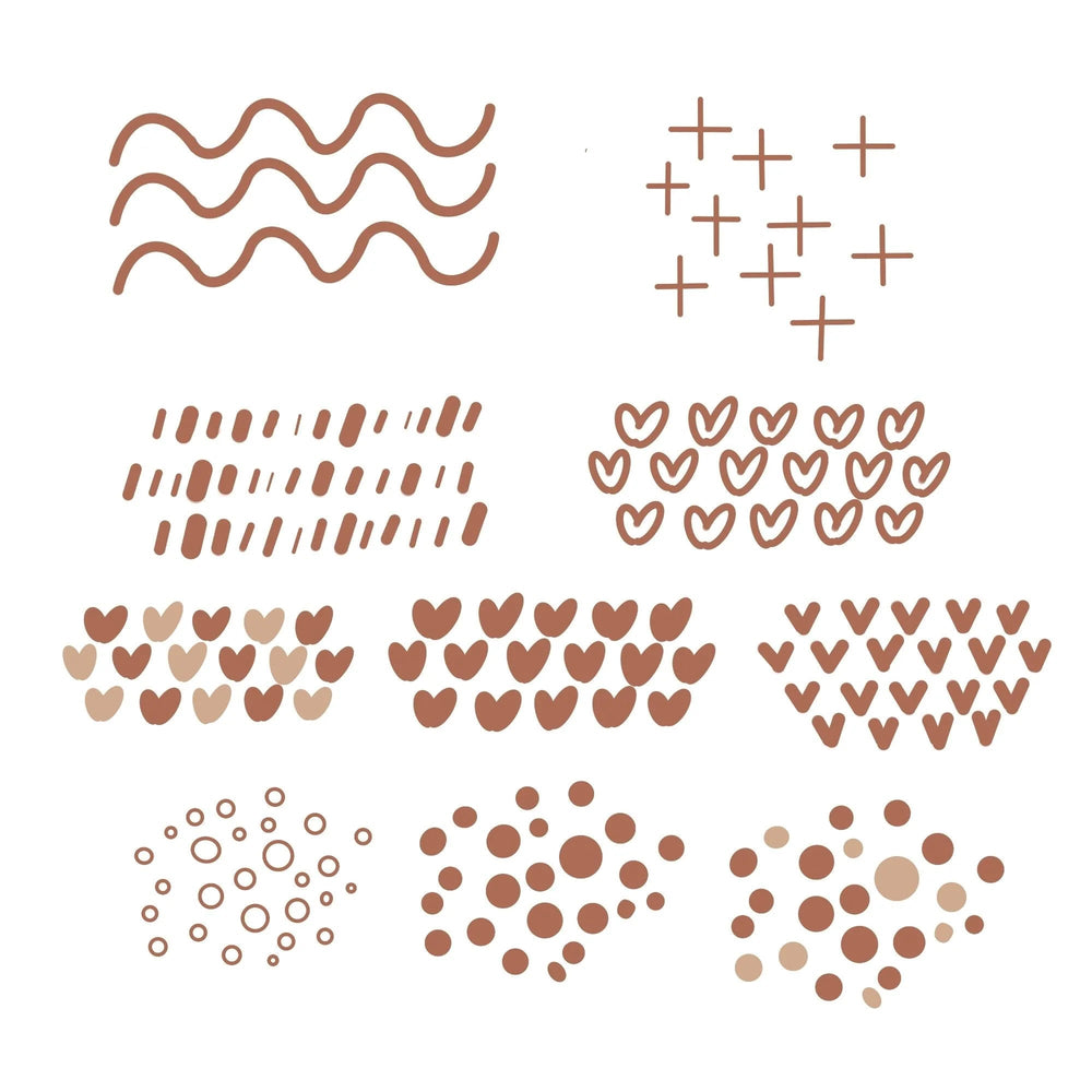 155 Hand - drawn Boho digital Clipart - KY designX
