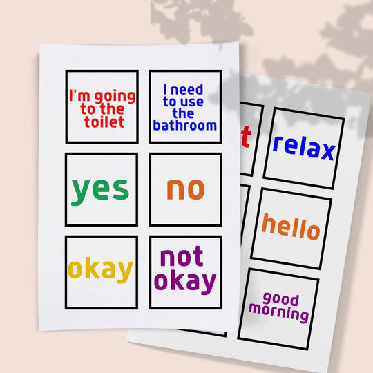 180 Colorful Printable Communication Cards - KY designX
