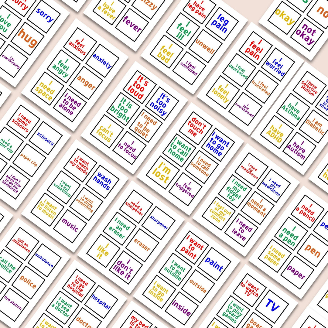 Communication Card Jacket 80 Colorful Printable Communication Exchange Cards - KY designX
