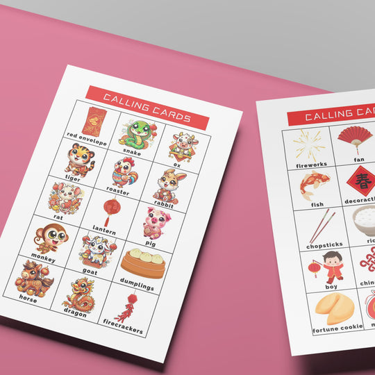 two sets of CNY calling cards