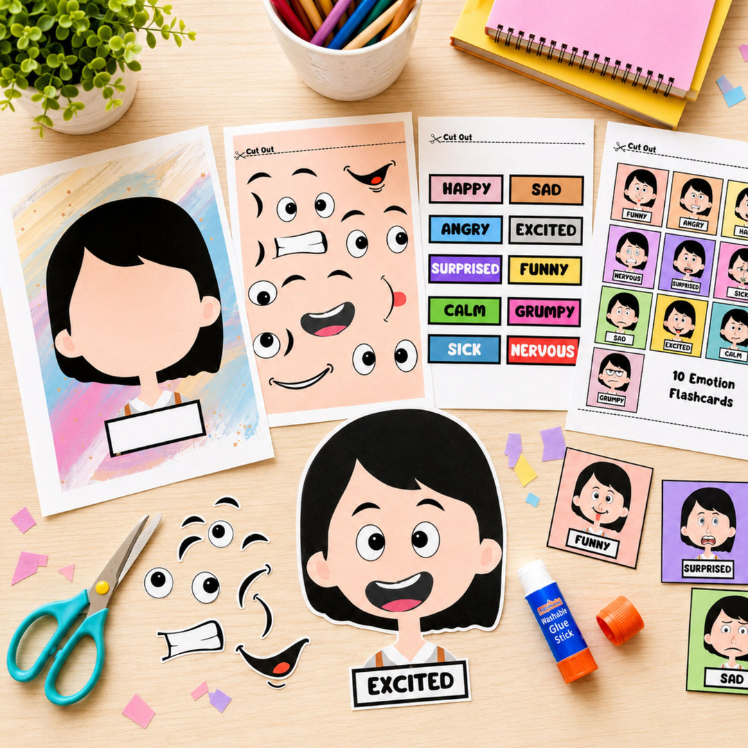 Feelings & Emotions Build-a-Face Printable