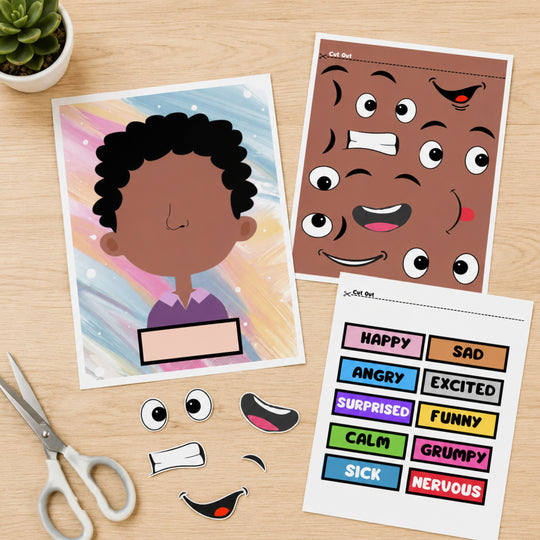 Feelings & Emotions Build-a-Face Printable