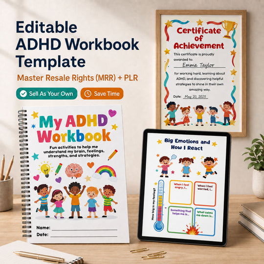 Done-for-You ADHD Workbook – Edit, Rebrand & Sell