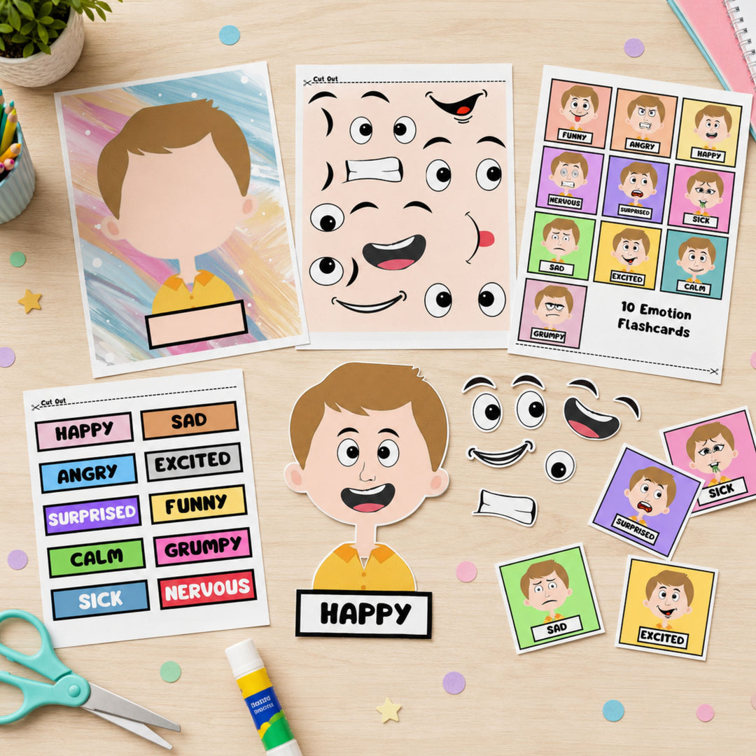 Feelings & Emotions Build-a-Face Printable