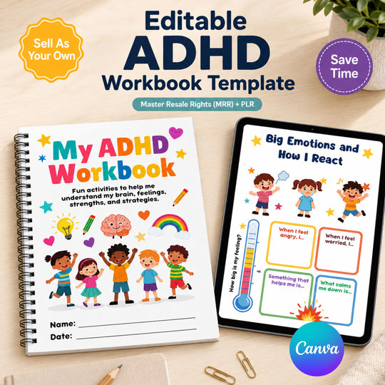 Done-for-You ADHD Workbook – Edit, Rebrand & Sell