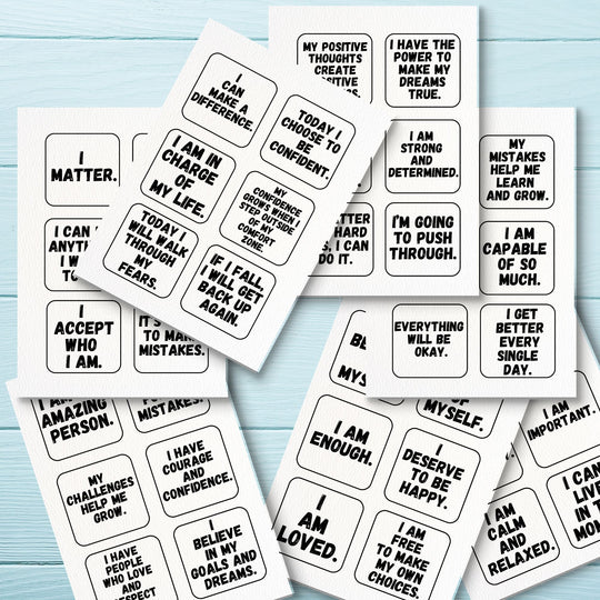 a selection of Printable Mindfulness Cards