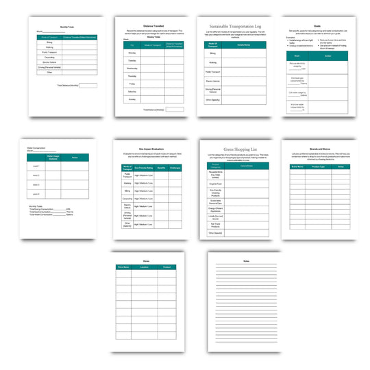 A Selection of worksheets on a white background