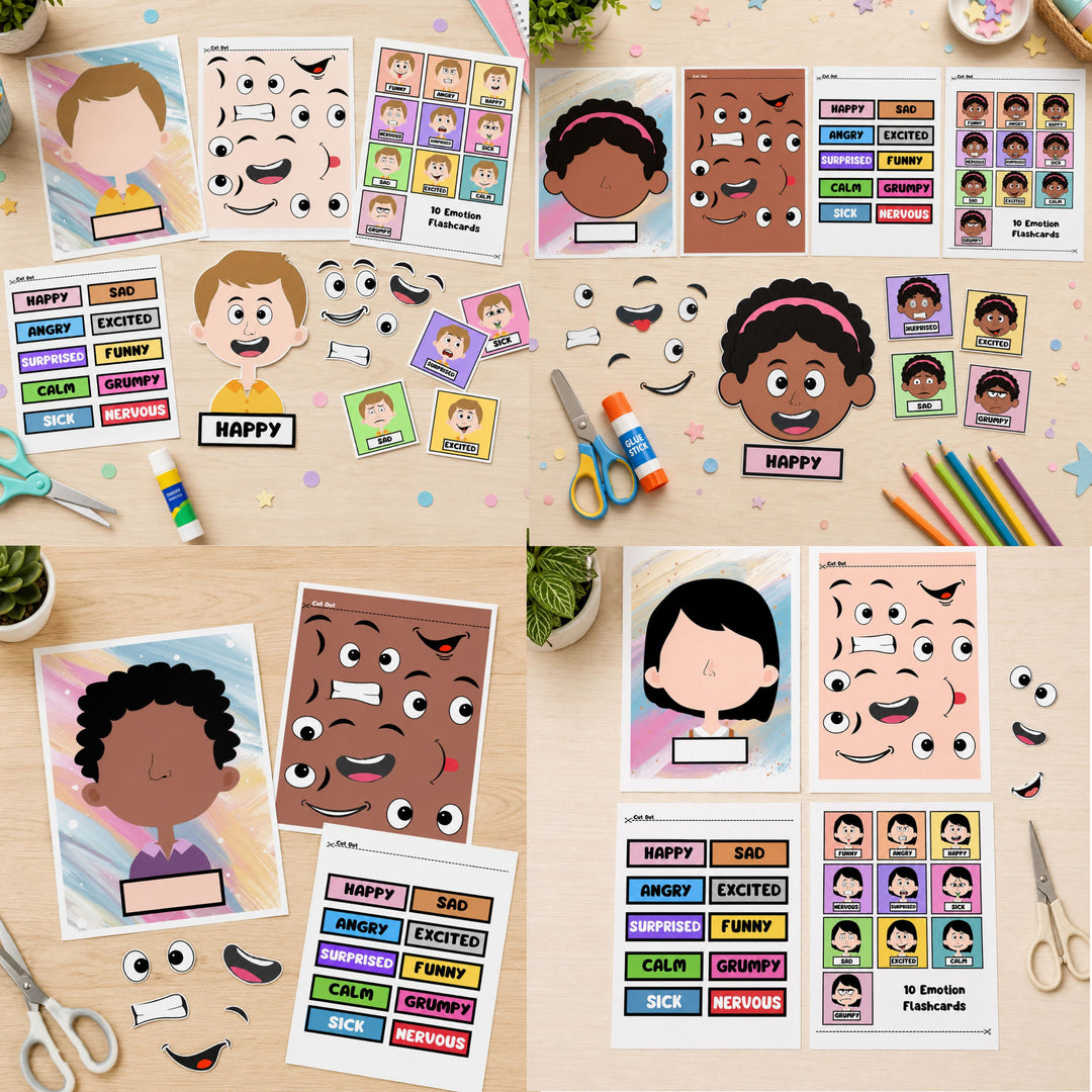 Feelings & Emotions Build-a-Face Printable