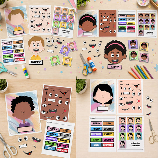 Feelings & Emotions Build-a-Face Printable