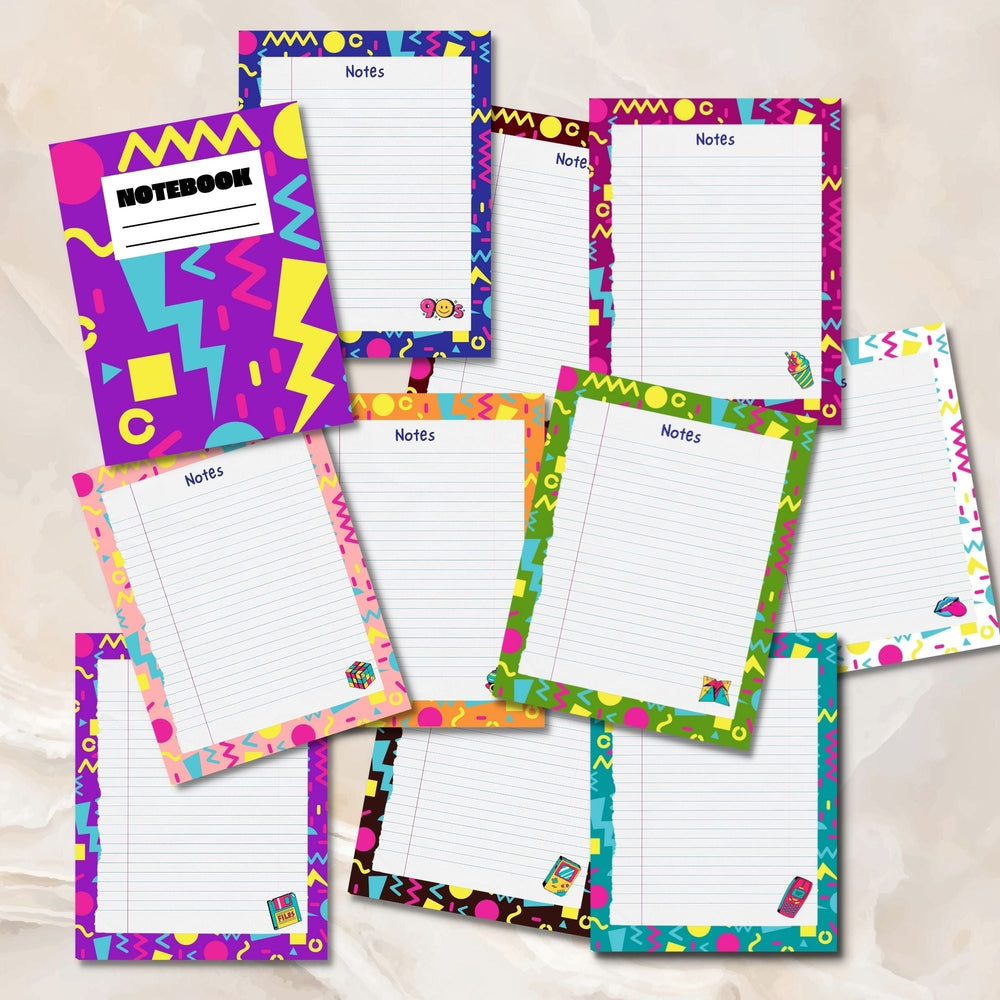 90s nostalgia printable Notebook - KY designX