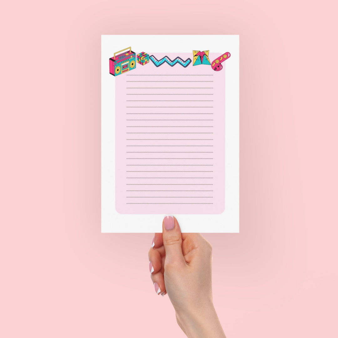 90s nostalgia printable writing paper stationery - KY designX