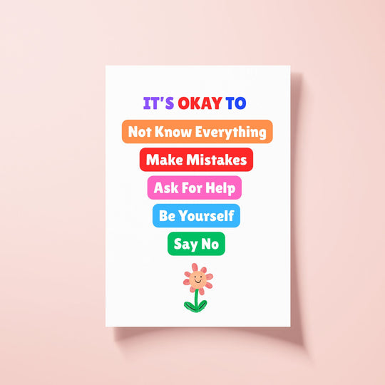 Emotional regulation poster for ADHD and Autism on a pink background