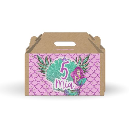 Mermaid Gable Box Label – Editable Canva Template