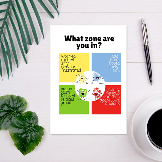 Visual Feelings and Behavior Chart for Children on a desk
