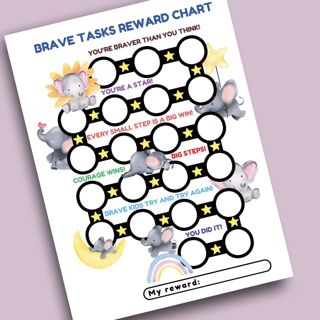 Printable Reward Chart to Encourage Bravery in Children