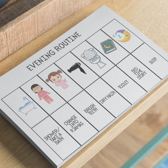 a Visual Schedule for girls with Autism & Support Needs poster