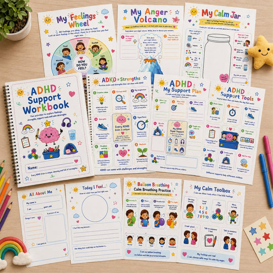 ADHD Support Workbook for Kids - KY designX