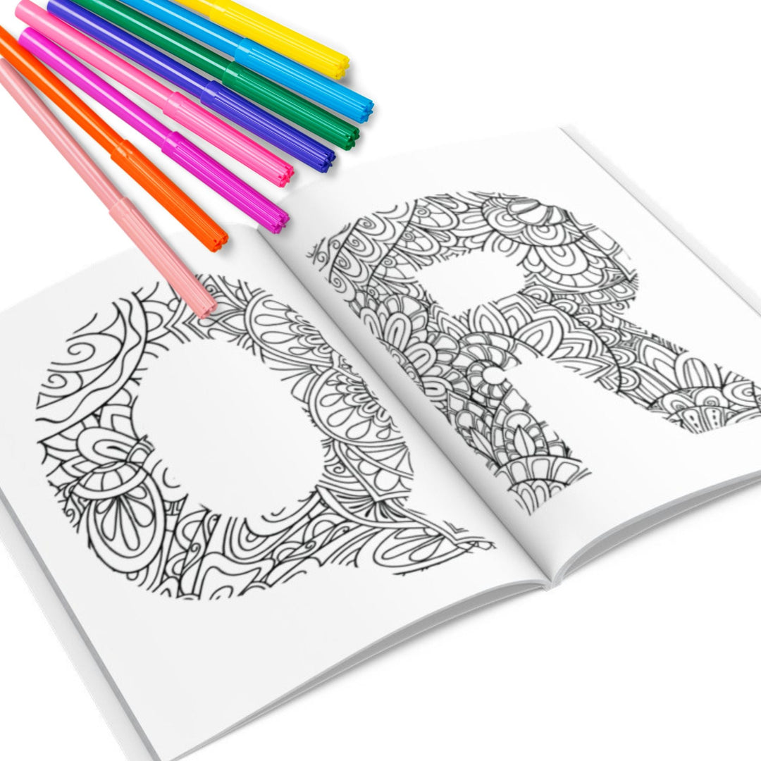 Alphabet Mandala printable coloring - KY designX