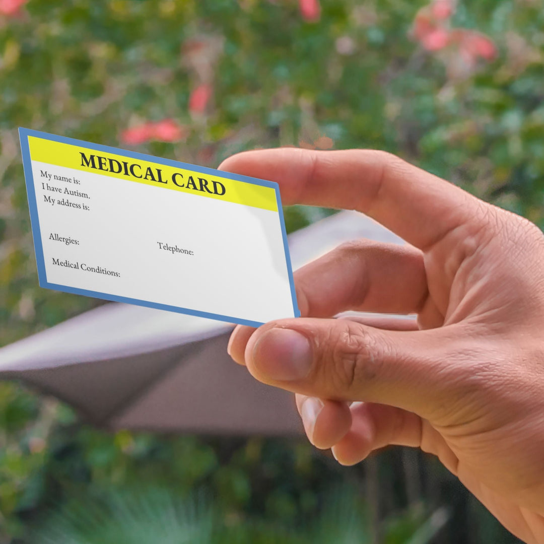 Autism Printable Medical ID and feelins Card - KY designX