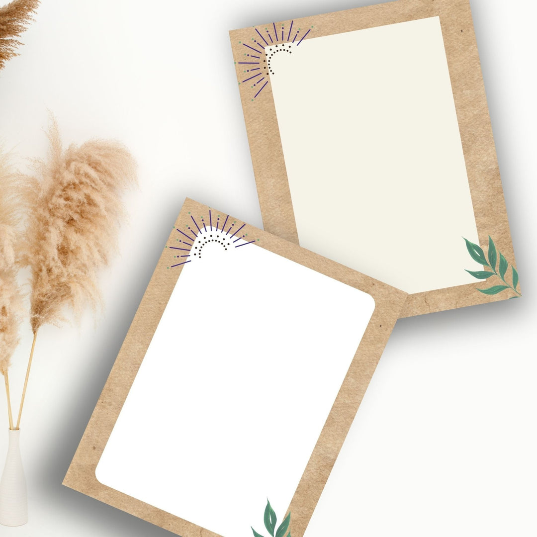 Boho Printable writing paper stationery - KY designX