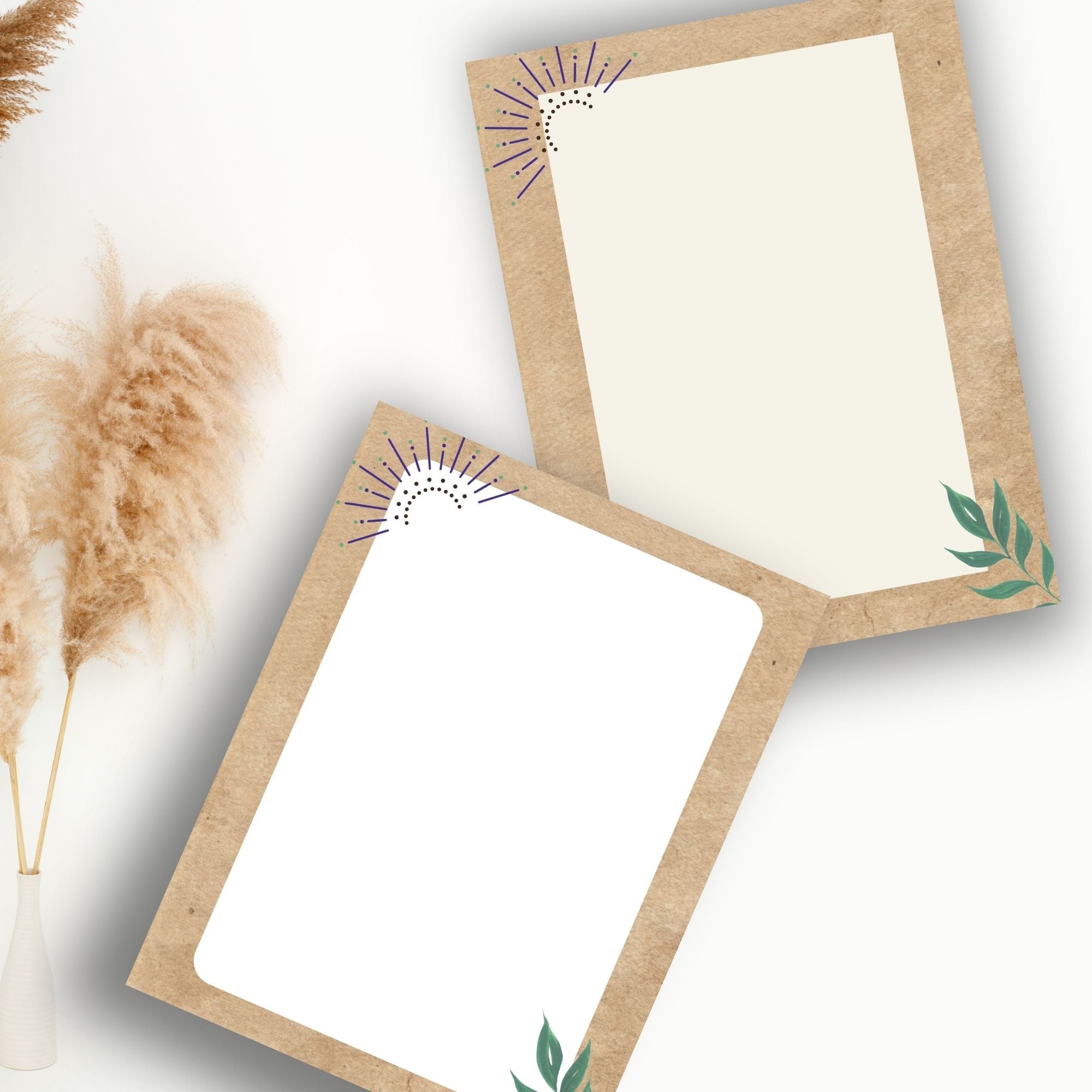 Boho Printable writing paper stationery - KY designX