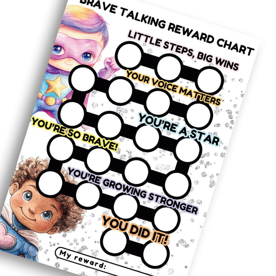 Boys Brave Talking Reward Chart - KY designX