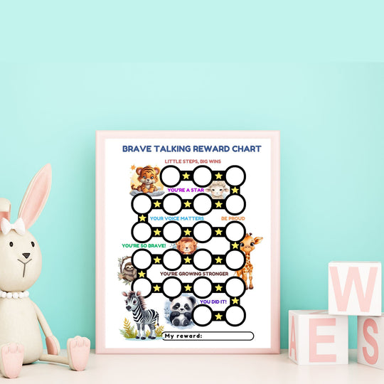 Brave Talking Reward Chart for Kids with Selective Mutism - KY designX
