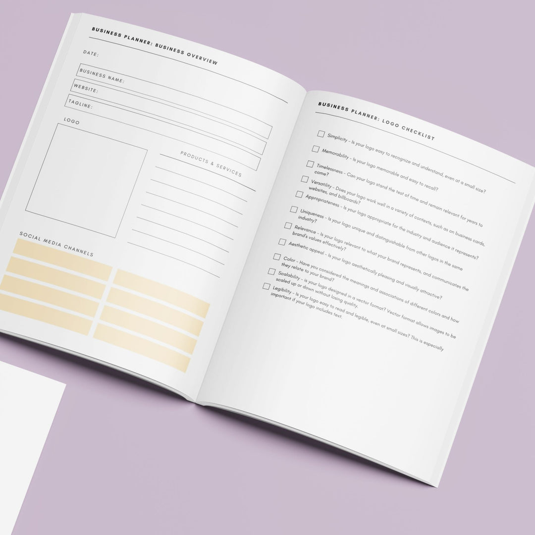 Business and Branding Workbook MRR/PLR Rights - KY designX