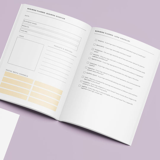 Business and Branding Workbook MRR/PLR Rights - KY designX