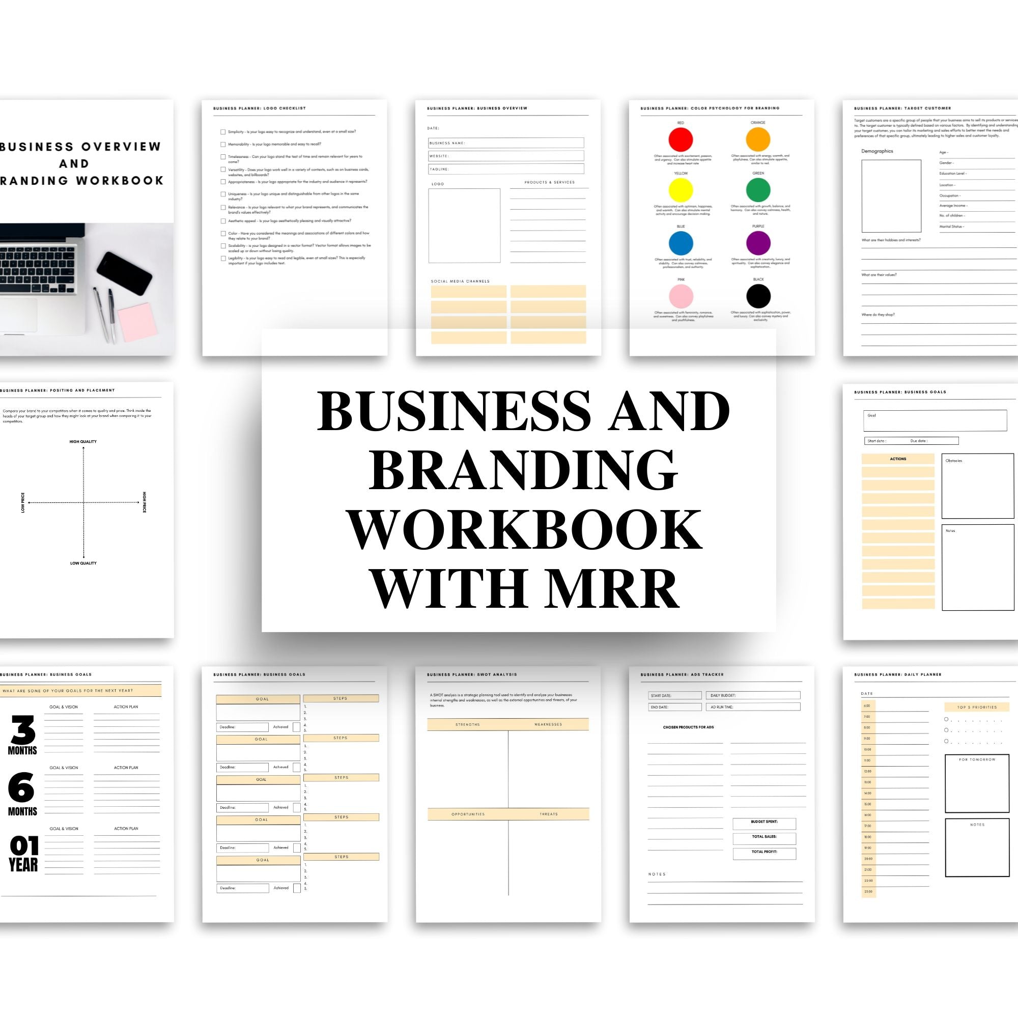 Business and Branding Workbook MRR/PLR Rights - KY designX