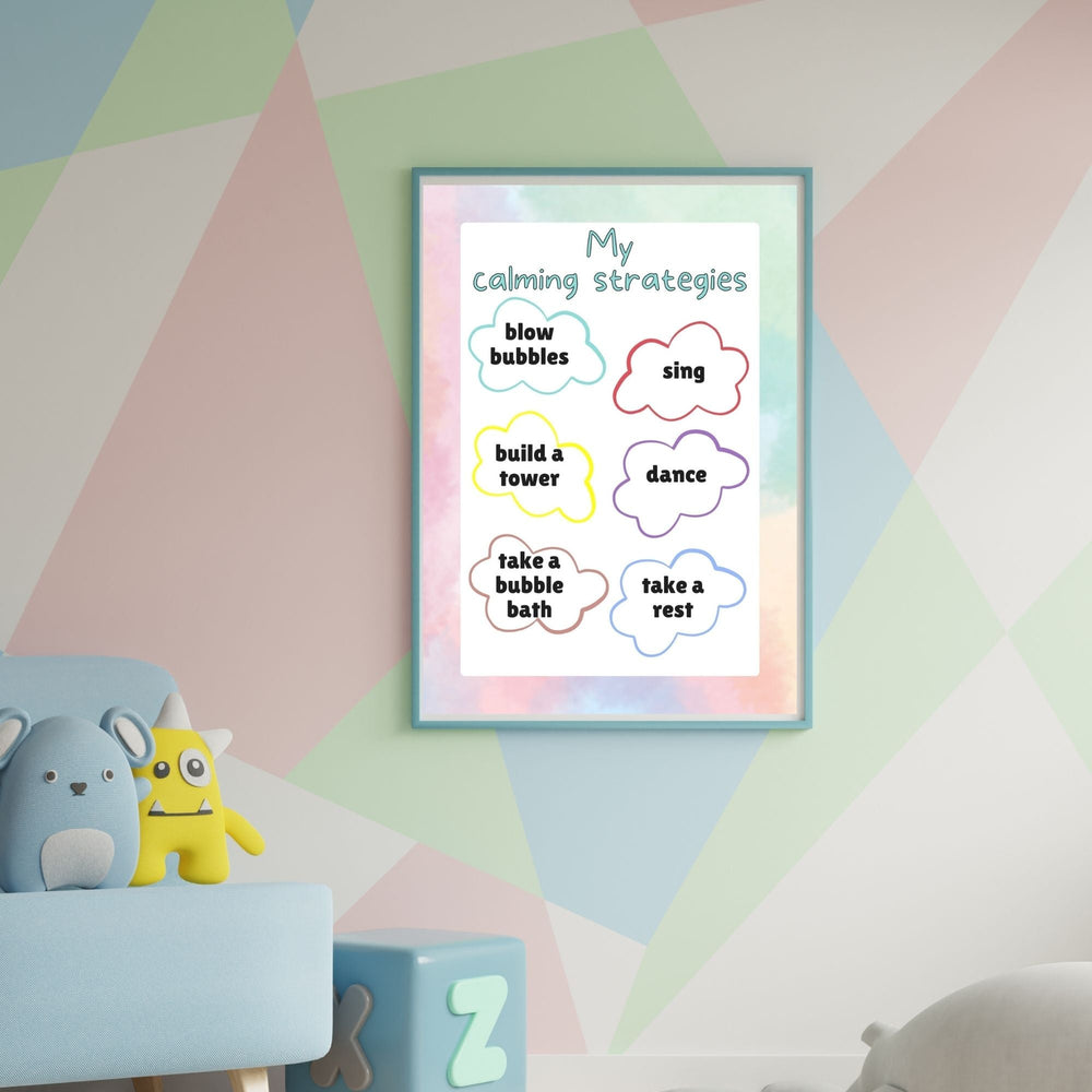 Calming strategies printable posters - KY designX