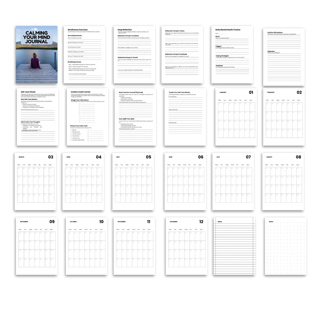 Calming Your Mind Journal free for adults and teens