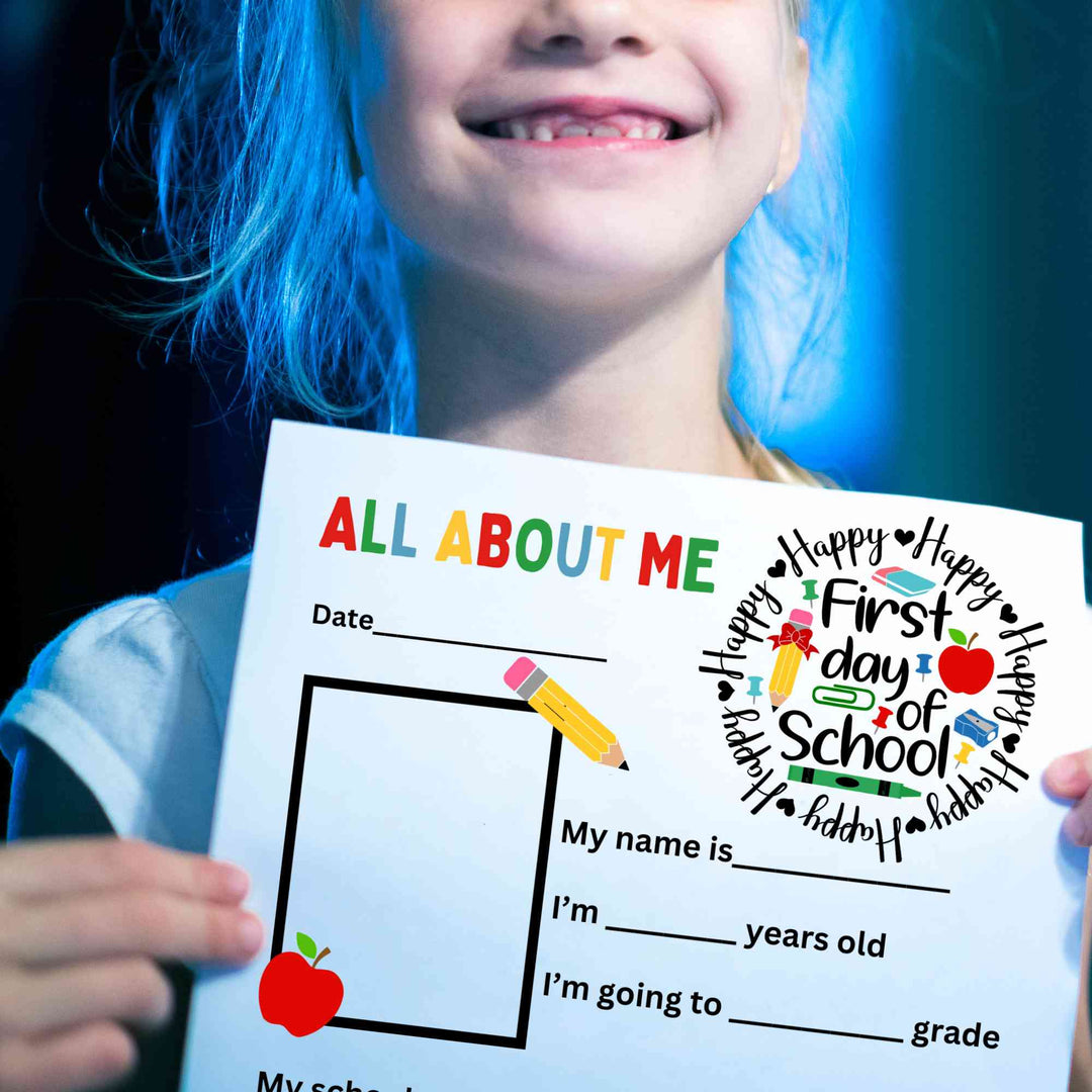 Children's First Day of School Printable Keepsake - KY designX