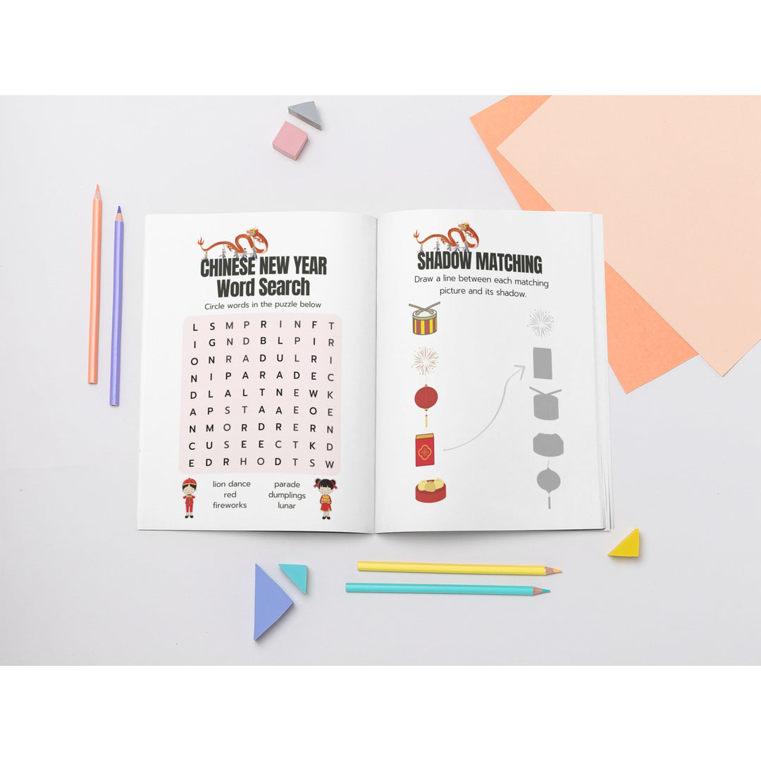 Chinese New Year coloring and activity book - Free - KY designX