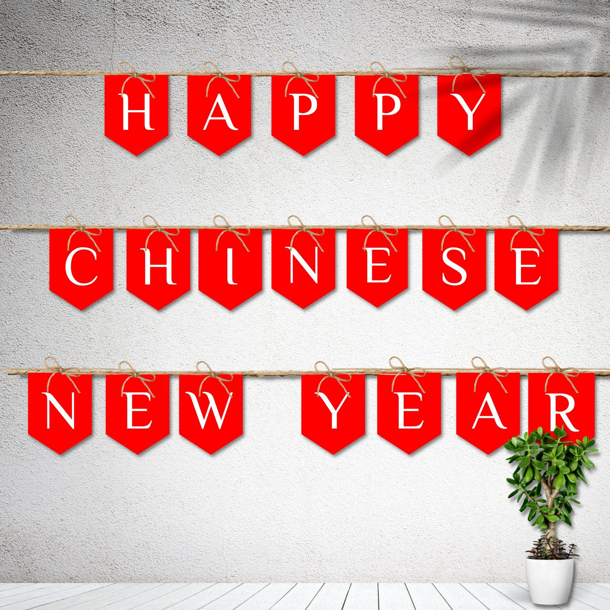 Chinese New Year Printable flag banner - KY designX