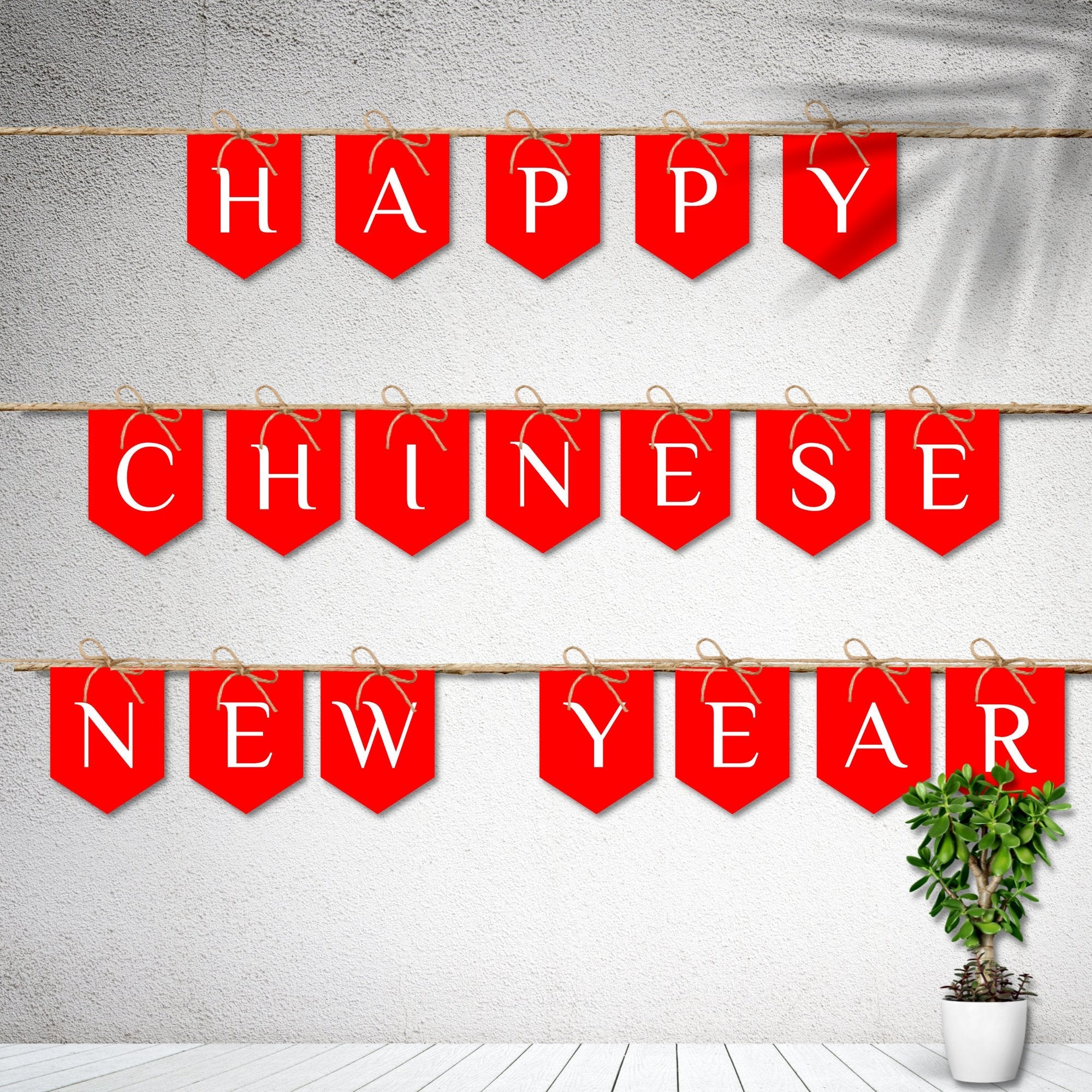 Chinese New Year Printable flag banner - KY designX