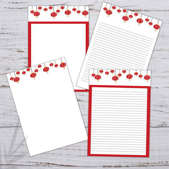 Chinese Theme Printable stationery - KY designX
