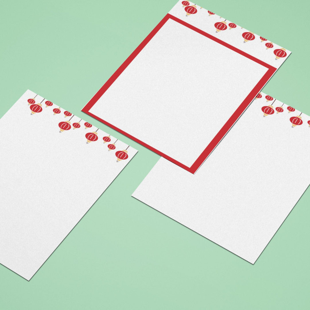Chinese Theme Printable stationery - KY designX