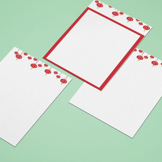 Chinese Theme Printable stationery - KY designX