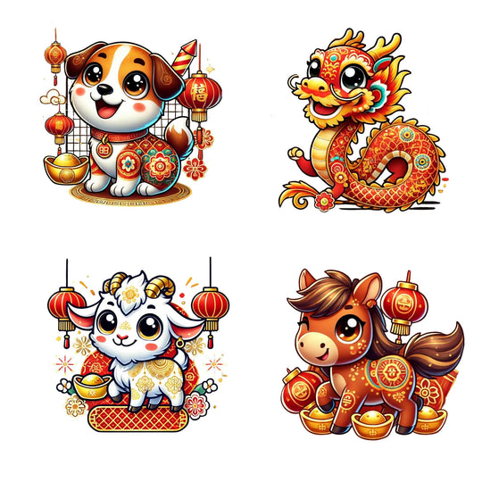 Chinese Zodiac Clipart - personal and commercial use - KY designX