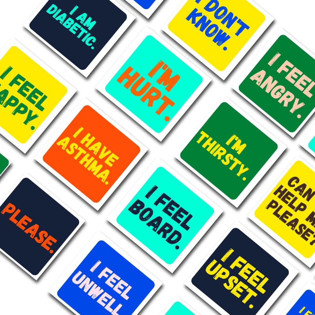 Colorful Printable Communication Cards - KY designX