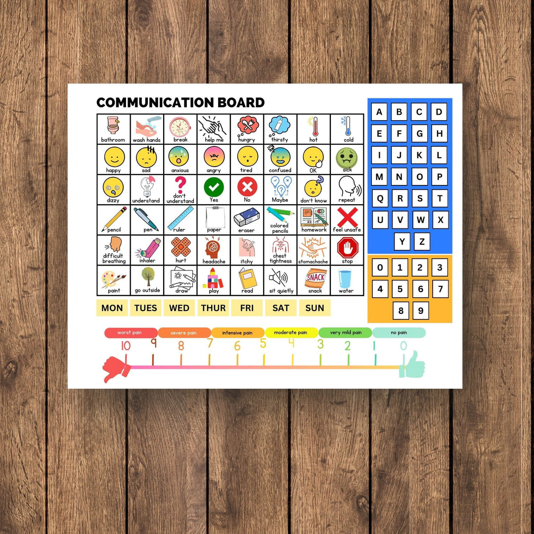 Communication Board for Non - Verbal Children - KY designX