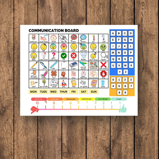 Communication Board for Non - Verbal Children - KY designX