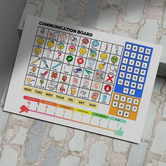 Communication Board for Non - Verbal Children - KY designX