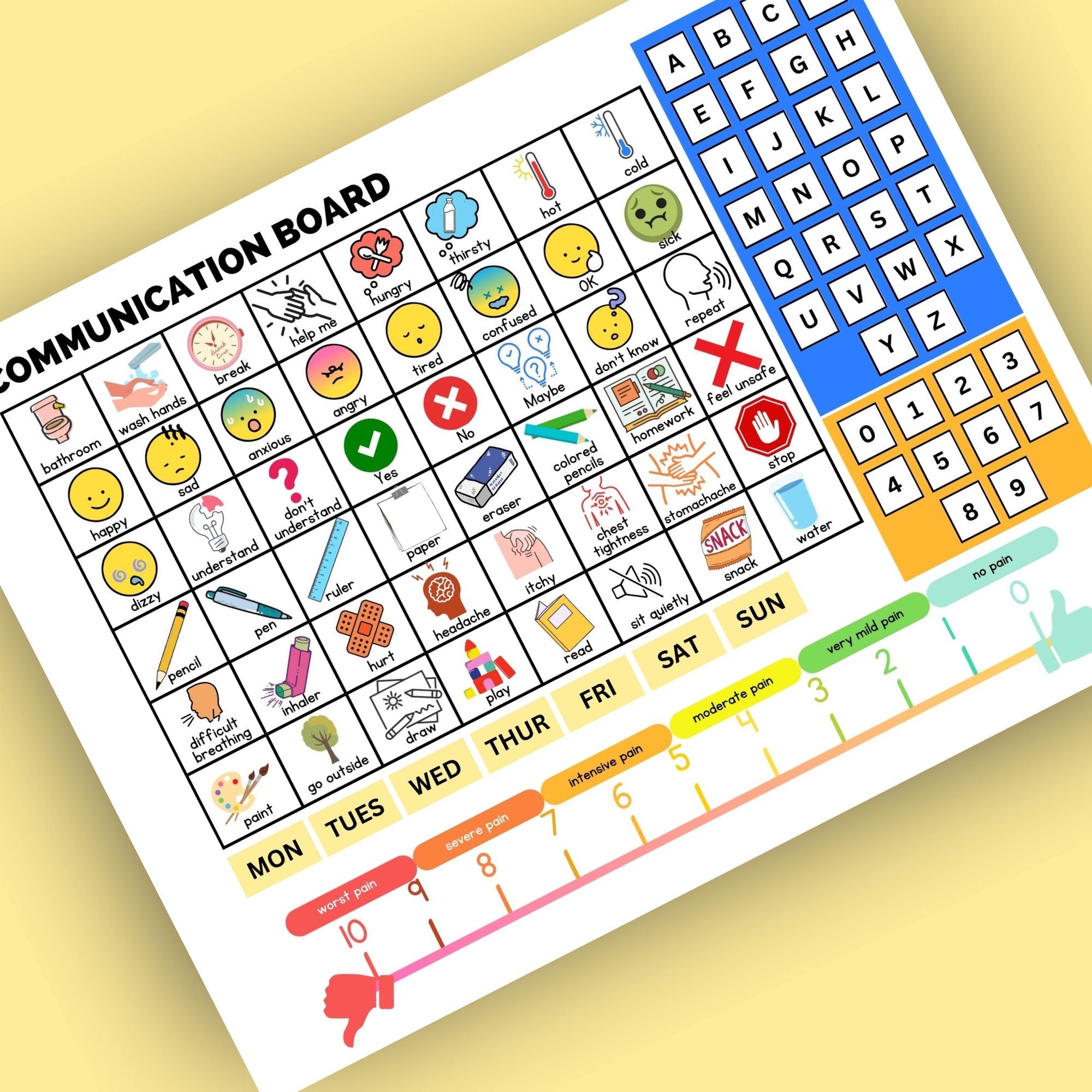 Communication Board for Non - Verbal Children - KY designX