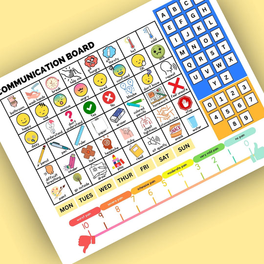 Communication Board for Non - Verbal Children - KY designX