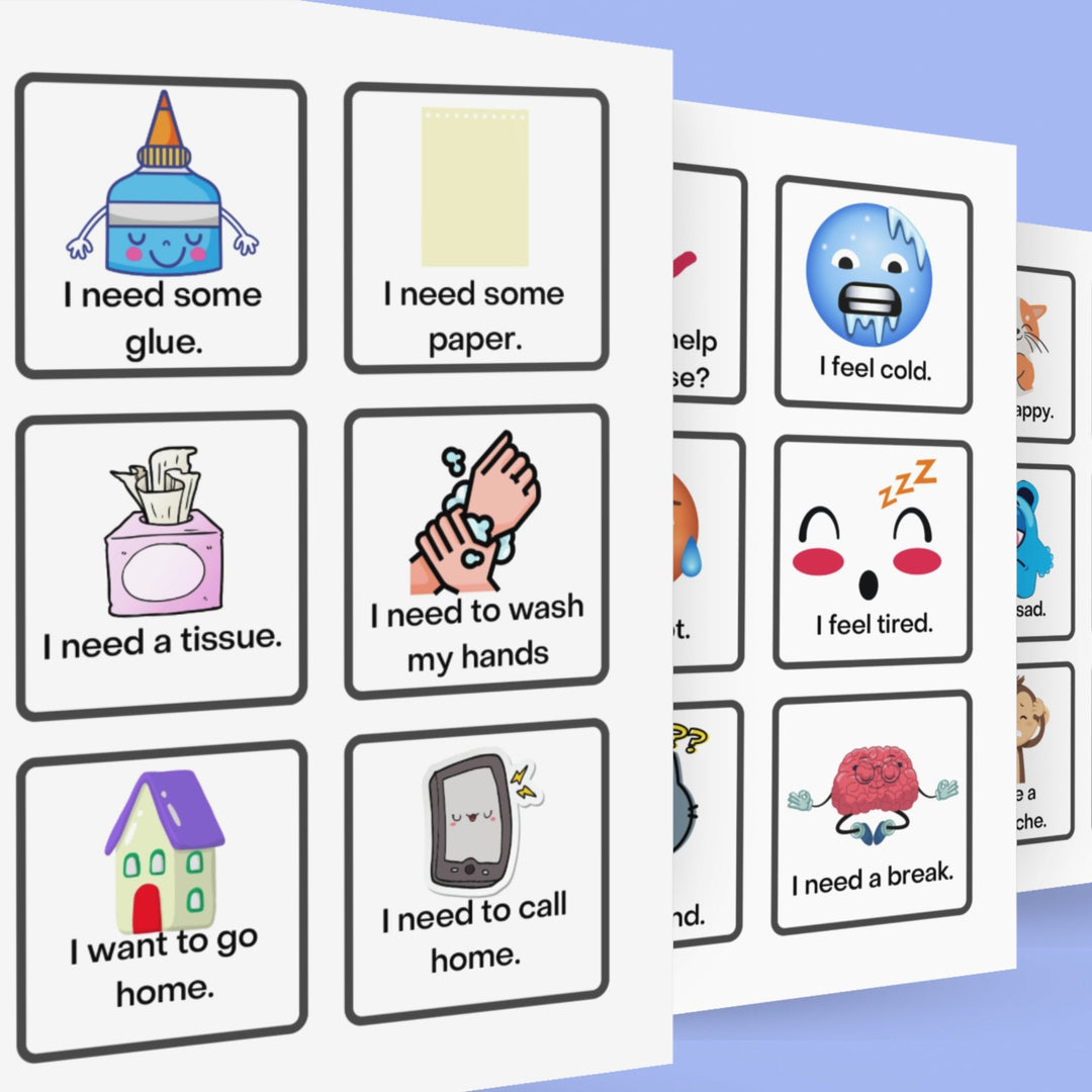 Communication Card Examples Communication Cards for Non-Verbal Children - KY designX